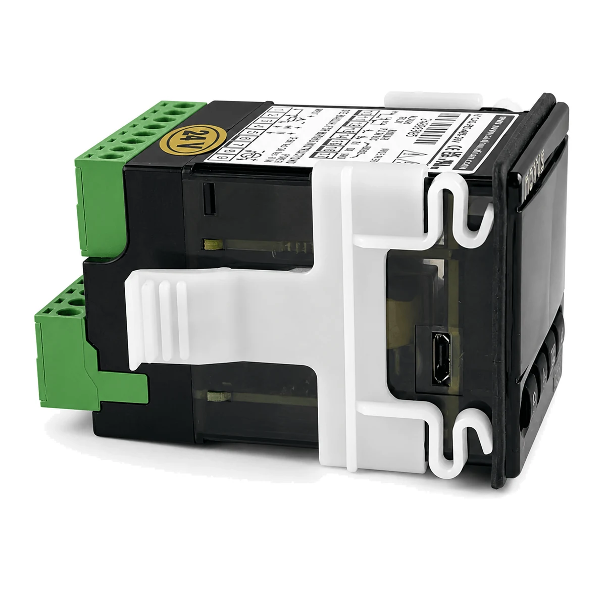 Indicador N1040i NOVUS, versão USB + RS485, RE, 24 V, vista lateral (SKU 8104221210)