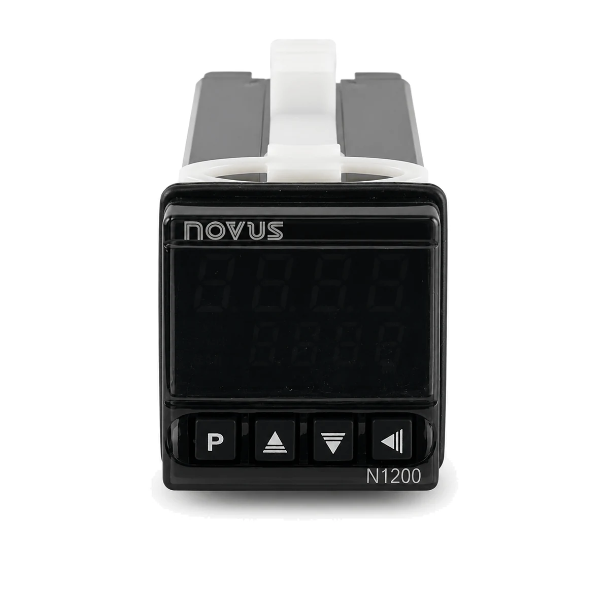Controlador PID N1200 NOVUS, versão USB + RS485, DIO, 24 V, vista frontal (SKU 8120200634)