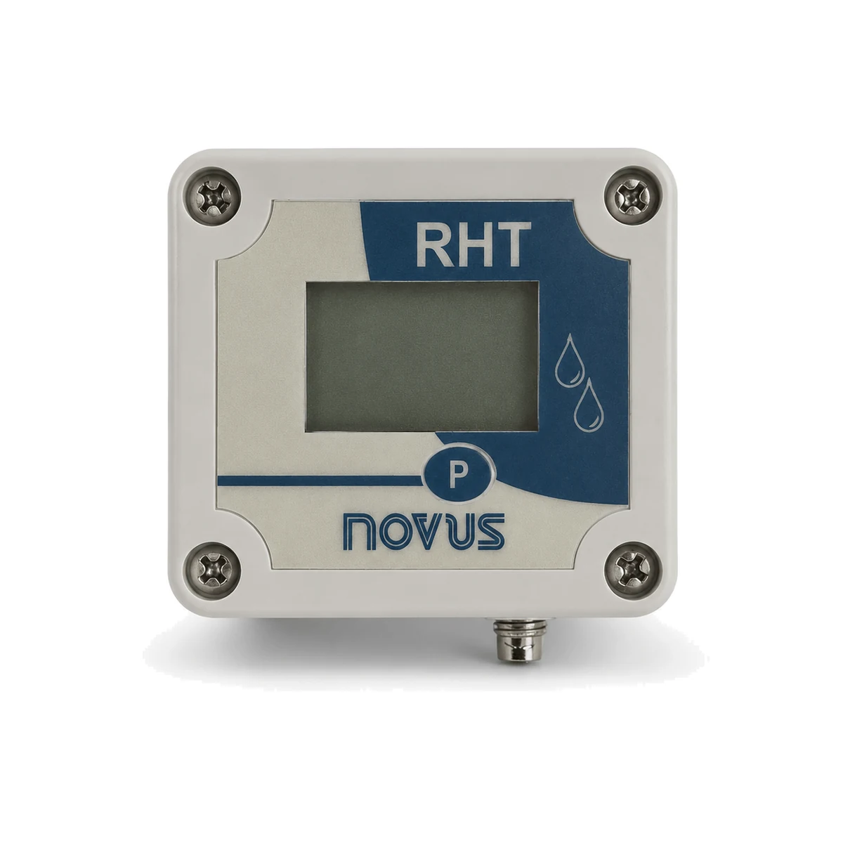 Transmissor de umidade e temperatura RHT-485-LCD NOVUS, versão DM, 150 mm, vista frontal (SKU 8803116430)