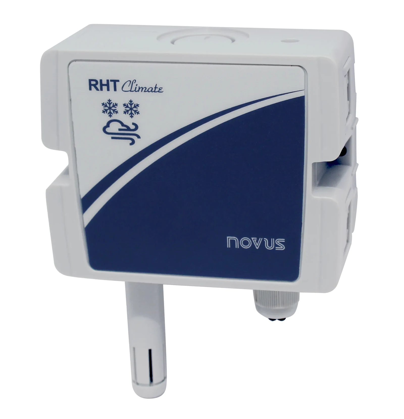 Transmissor de umidade e temperatura RHT Climate NOVUS, versão WM, vista perspectiva (SKU 8804000001)