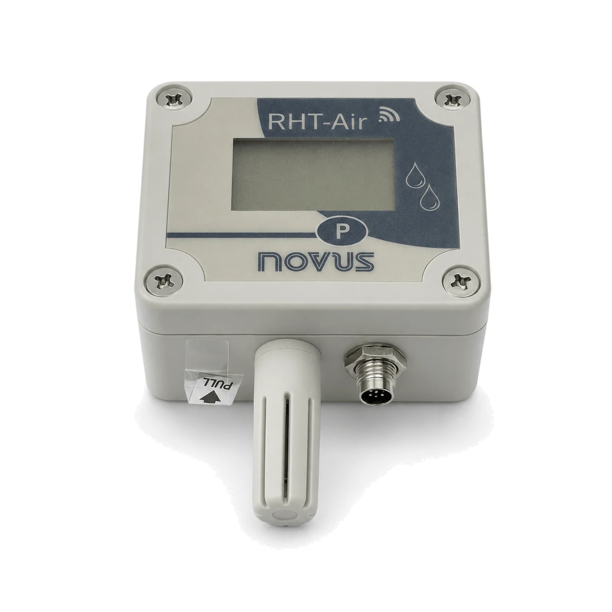 Transmissor de umidade e temperatura RHT-Air NOVUS, vista perspectiva (SKU 8804400110)